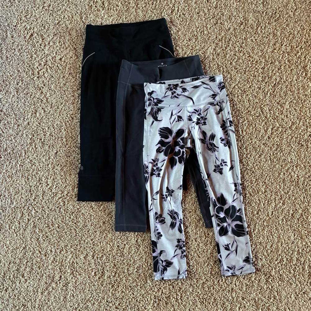 ATHLETA Bundle of 3 Leggings Yoga Running Size XS
